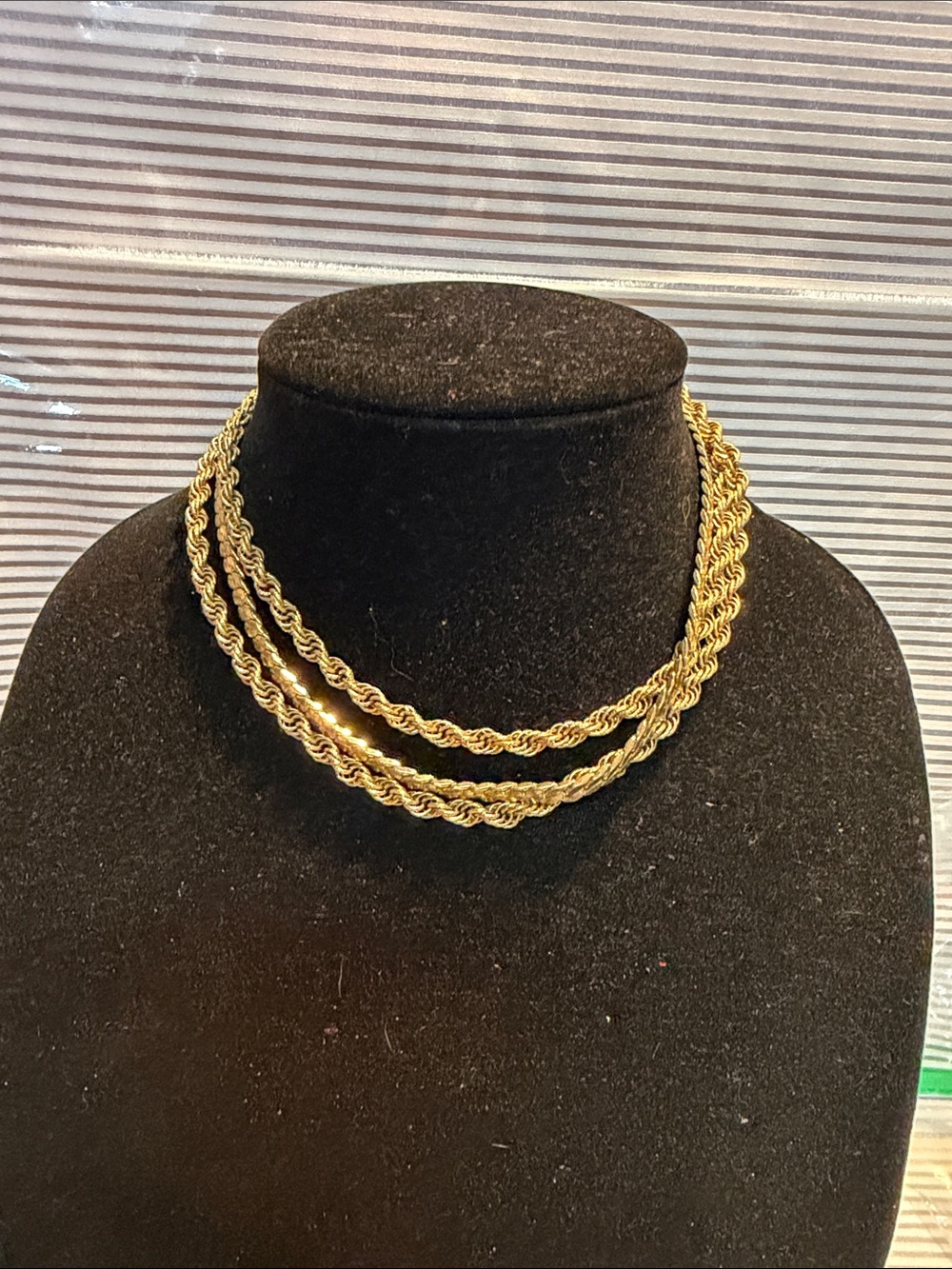 Source Unknown Gold Double Rope Chain Necklace for Women